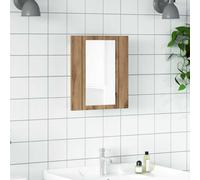vidaXL LED Bathroom Mirror Cabinet Artisan Oak 40x12x45 cm Engineered Wood