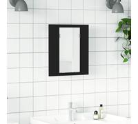vidaXL LED Bathroom Mirror Cabinet Black 40x12x45 cm Acrylic Washroom Mirror
