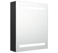 Vidaxl LED Bathroom Mirror Cabinet Black 50X14X60 Cm, Black