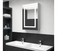 LED Bathroom Mirror Cabinet Washroom Wall Cabinet Storage Vanity Unit vidaXL