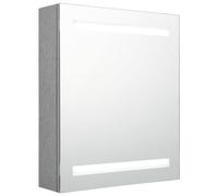 vidaXL LED Bathroom Mirror Cabinet Concrete Grey Washroom Storage Vanity Unit