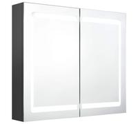 vidaXL LED Bathroom Mirror Cabinet Furniture Storage Rack Vanity Unit Washroom W