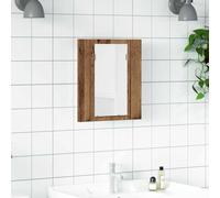vidaXL LED Bathroom Mirror Cabinet Old Wood 40x12x45 cm Engineered Wood