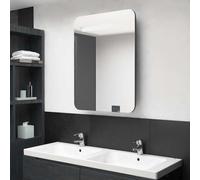 Vidaxl LED Bathroom Mirror Cabinet Shining Grey 60X11X80 Cm, Grey