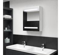 vidaXL LED Bathroom Mirror Cabinet Shining White 50x14x60 cm, White