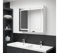 Vidaxl Led Bathroom Mirror Cabinet Shining White 80X12X68 Cm