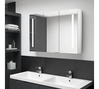 vidaXL LED Bathroom Mirror Cabinet Shining White Washroom Storage Vanity Unit