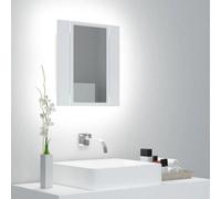vidaXL LED Bathroom Mirror Cabinet White 40x12x45 cm Acrylic Washroom Mirror