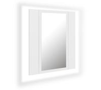 vidaXL LED Bathroom Mirror Cabinet White 40x12x45 cm Acrylic Washroom Mirror