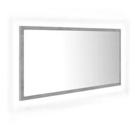 Vidaxl Led Bathroom Mirror Concrete Grey 90X8.5X37 Cm Acrylic