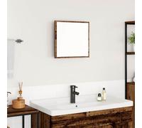 LED Bathroom Mirror with Mirror Lights Engineered Wood Modern Grooming vidaXL