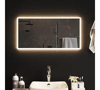 vidaXL LED Bathroom Mirror - Versatile Glass Vanity Mirror, 40x80 cm, Rectangular, Transparent with USB Interface'.