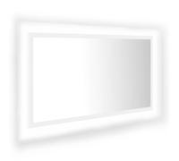 vidaXL LED Bathroom Mirror White 80x8.5x37 cm Acrylic Washroom Wall Mirror