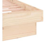 (brown, 100 x 200 cm) vidaXL LED Bed Frame Mattress Foundation Bedstead Platform Bed Base Solid Wood