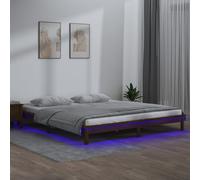 (honey brown, 140 x 200 cm) vidaXL Solid Wood LED Bed Frame Home Bedstead Platform Bed Multi Colours/Sizes