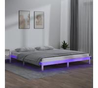 Solid Wood LED Bed Frame Home Bedstead Platform Bed Multi Colours/Sizes vidaXL