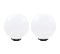 vidaXL 2X LED Bowl Lamps Spherical 30cm PMMA Outdoor Garden Lighting Fixture