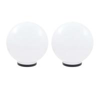 vidaXL 2X LED Bowl Lamps Spherical 40cm PMMA Outdoor Garden Lighting Fixture
