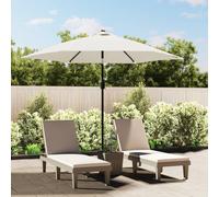 vidaXL LED Cantilever Garden Parasol 3 m Sand White