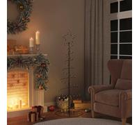 vidaXL LED Christmas Tree 100 LEDs Warm White 150 cm, Christmas Waterfall Tree Light, Star String Light, Xmas Decoration, Holiday Ornament