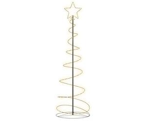 vidaXL LED Christmas Tree 120 LEDs Warm White 180 cm, Christmas Waterfall Tree Light, Star String Light, Xmas Decoration, Holiday Ornament