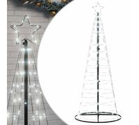 vidaXL LED Christmas Tree 200 LEDs Cold White 182 cm waterfall Xmas tree light