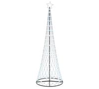 vidaXL LED Christmas Tree Cool White 100.5 x 100.5 x 302.5 cm Metal, Modern Living Room, Durable Holiday Lighting, Festive String Lights, Christmas Decor, Seasonal Ambience, Tree Ornamentation