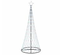 vidaXL LED Christmas Tree Cool White 100 x 100 x 250 cm Metal, Modern Living Room, Durable Holiday Lighting, Festive String Lights, Christmas Decor, Seasonal Ambience, Tree Ornamentation