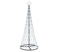 vidaXL LED Christmas Tree Cool White 71 x 71 x 184.5 cm Metal, Modern Living Room, Durable Holiday Lighting, Festive String Lights, Christmas Decor, Seasonal Ambience, Tree Ornamentation