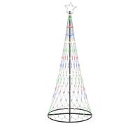 vidaXL LED Christmas Tree Multicolour 100 x 100 x 250 cm Metal, Modern Living Room, Durable Holiday Lighting, Festive String Lights, Christmas Decor, Seasonal Ambience, Tree Ornamentation