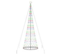 vidaXL LED Christmas Tree Multicolour 160 x 160 x 500 cm Metal, Modern Living Room, Durable Holiday Lighting, Festive String Lights, Christmas Decor, Seasonal Ambience, Tree Ornamentation
