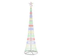 vidaXL LED Christmas Tree Multicolour 70 x 70 x 250 cm Metal, Modern Living Room, Durable Holiday Lighting, Festive String Lights, Christmas Decor, Seasonal Ambience, Tree Ornamentation