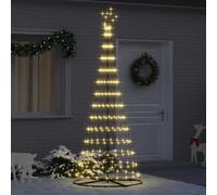 Vidaxl Led Christmas Tree Warm White 100 X 100 X 250 Cm Metal
