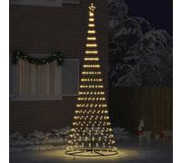 Vidaxl Led Christmas Tree Warm White 138.5 X 138.5 X 399 Cm Metal
