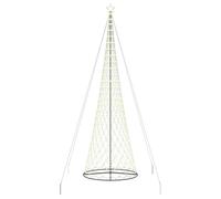 vidaXL LED Christmas Tree Warm White 160 x 160 x 500 cm Metal, Modern Living Room, Durable Holiday Lighting, Festive String Lights, Christmas Decor, Seasonal Ambience, Tree Ornamentation
