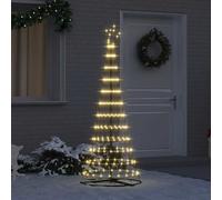 Vidaxl Led Christmas Tree Warm White 71 X 71 X 184.5 Cm Metal