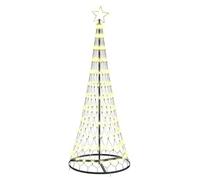 vidaXL LED Christmas Tree Warm White 71 x 71 x 184.5 cm Metal, Modern Living Room, Durable Holiday Lighting, Festive String Lights, Christmas Decor, Seasonal Ambience, Tree Ornamentation