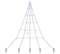 vidaXL LED Christmas Tree with 112 LEDs Blue 182 cm Metal, Modern Living Room Decor, Durable Metal Frame, LED Tree with USB Lights, Festive Holiday Ambiance for Outdoor, Garden Display