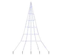 vidaXL LED Christmas Tree with 168 LEDs Blue 306 cm Metal, Modern Living Room Decor, Durable Metal Frame, LED Tree with USB Lights, Festive Holiday Ambiance for Outdoor, Garden Display