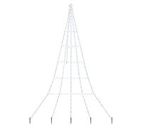 vidaXL LED Christmas Tree with 168 LEDs Cool White 306 cm Metal, Modern Living Room Decor, Durable Metal Frame, LED Tree with USB Lights, Festive Holiday Ambiance for Outdoor, Garden Display