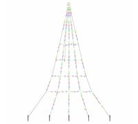 vidaXL LED Christmas Tree with 168 LEDs Multicolour 306 cm Metal, Modern Living Room Decor, Durable Metal Frame, LED Tree with USB Lights, Festive Holiday Ambiance for Outdoor, Garden Display