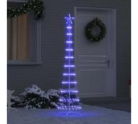 Vidaxl Led Christmas Tree With 230 Leds Blue 51 X 51 X 190 Cm Metal