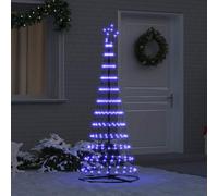 Vidaxl Led Christmas Tree With 230 Leds Blue 71 X 71 X 184.5 Cm Metal
