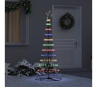 Vidaxl Led Christmas Tree With 230 Leds Multicolour 184.5 Cm Metal