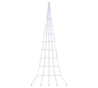 vidaXL LED Christmas Tree with 276 LEDs Blue 511 cm Metal, Modern Living Room Decor, Durable Metal Frame, LED Tree with USB Lights, Festive Holiday Ambiance for Outdoor, Garden Display