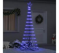 Vidaxl Led Christmas Tree With 290 Leds Blue 100 X 100 X 250 Cm Metal