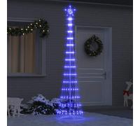 Vidaxl Led Christmas Tree With 290 Leds Blue 70 X 70 X 250 Cm Metal
