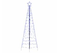 vidaXL LED Christmas Tree with 390 LEDs Blue 250 cm Iron, Modern LED Tree Decor, Indoor Seasonal Dcor, Holiday String Lights, Energy-Efficient, Easy Assembly