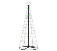 vidaXL LED Christmas Tree with 390 LEDs Multicolour 250 cm Iron, Living Room, Modern Christmas LED Display, Holiday Light Tree, Seasonal Dcor, Indoor Festive String Lights, Event Lighting