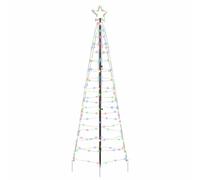 vidaXL LED Christmas Tree with 390 LEDs Multicolour 250 cm Iron, Modern LED Tree Decor, Indoor Seasonal Dcor, Holiday String Lights, Energy-Efficient, Easy Assembly